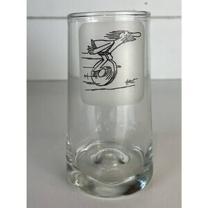 Vintage 1970s BC By Hart Crog Caveman Comic Strip Drinking Glass Pinched Drink